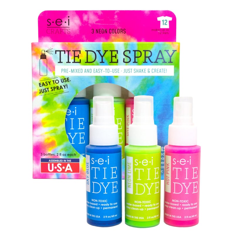 طقم صبغة نيون سي إي آي 3 عبوات صبغة نيون مختلطة مسبقًا سهلة الاستخدام غير سامة باللون الوردي النيون والليمون النيون والأزرق السماوي اهتز ورش