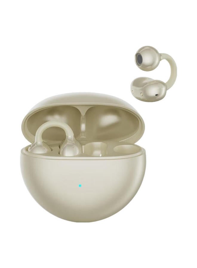 Yomo New Top Model Berlin Sound Quality Bluetooth Clip-on Wireless Open-ear Non-in-ear Non-bone Conduction Long Battery Life Sports Running Noise Cancelling Earphones Q72 - Soft Porcelain Skin