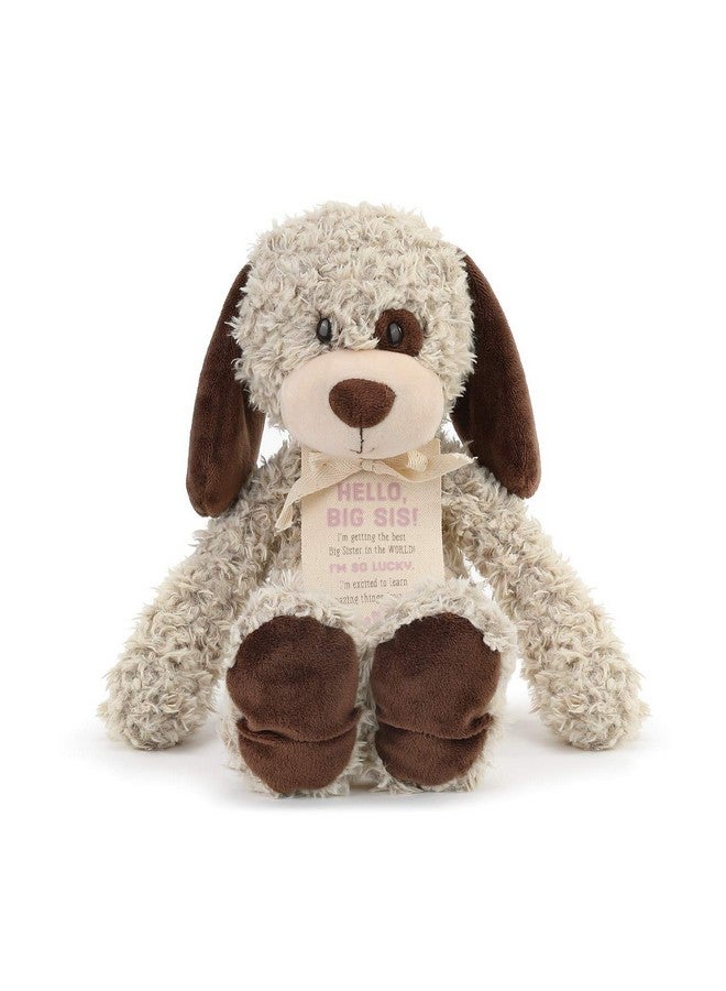 DEMDACO Big Sister Puppy Soft Brown 13 inch Plush Material Stuffed Animal Figure Toy - Image 1