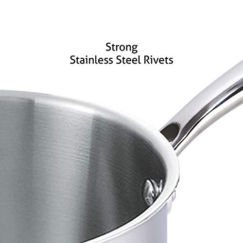 Alda Vitale Tri-Ply Stainless Steel Tea Pan (Stainless Steel, 16 cm, 1.4 LTR) - Image 4