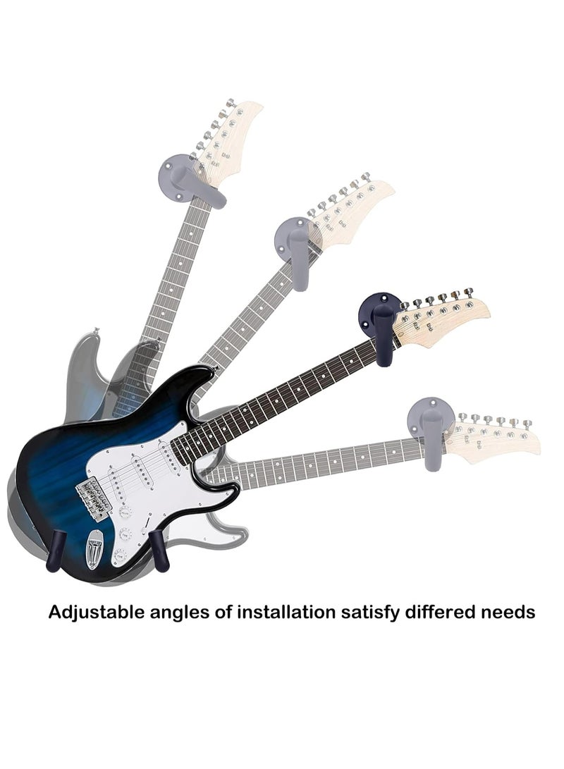 Mike Music Guitar Wall Mount Acoustic/Electric/Classical Guitar, Ukulele, Banjo and Mandolin Wall Hanger Slat Wall Horizontal Guitar Holder Bass Stand Rack Hook - Image 5