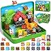 Axirata 60PCS Mini Magnetic Blocks Travel Set for Kids Mini Magnetic Tiles Building Cubes with Portable Iron Box STEM Learning Sensory Toy for Toddler Boys Girls Age 35 48 812 - Image 2