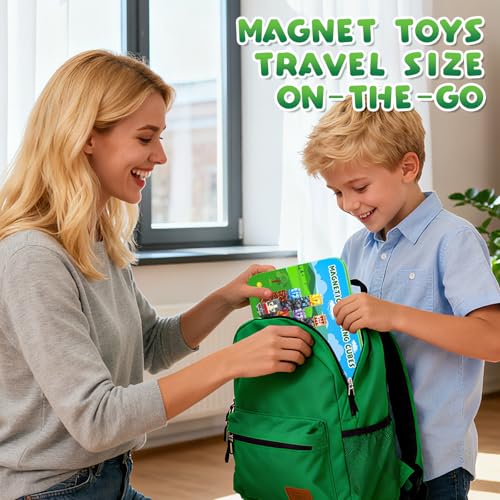 Axirata 60PCS Mini Magnetic Blocks Travel Set for Kids Mini Magnetic Tiles Building Cubes with Portable Iron Box STEM Learning Sensory Toy for Toddler Boys Girls Age 35 48 812 - Image 5