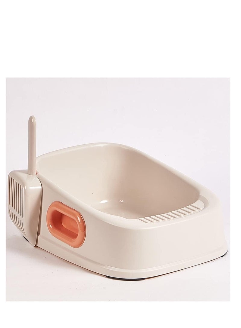 صينية فضلات القطط مع ملعقة فضلات لتنظيف حوض الاستحمام ومرحاض عميق للقطط الصغيرة - Image 2