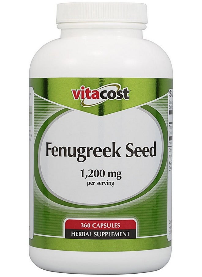Vitacost Brand Vitacost Fenugreek Seed 1200 Mg Per Serving 360 Capsules  - Image 2