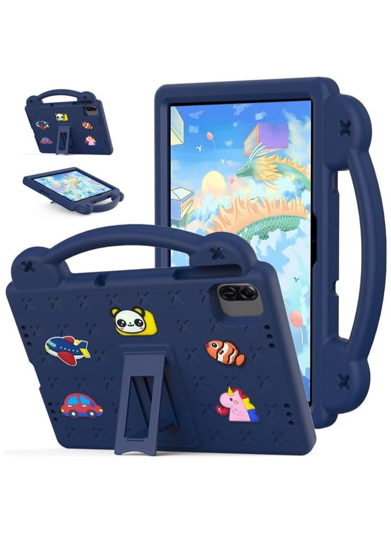 Kids Case Compatible with Honor Pad X8a 11-inch 2024 Anti-Fall Shockproof Stand Hand-Held EVA Protective Cover for Honor Pad X8a (Navy) - Image 1