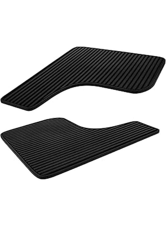 Black Rubber Car Mud Flaps Splash Guards 2pcs Set Weather Resistant For Trucks Suvs Pickup - Image 1