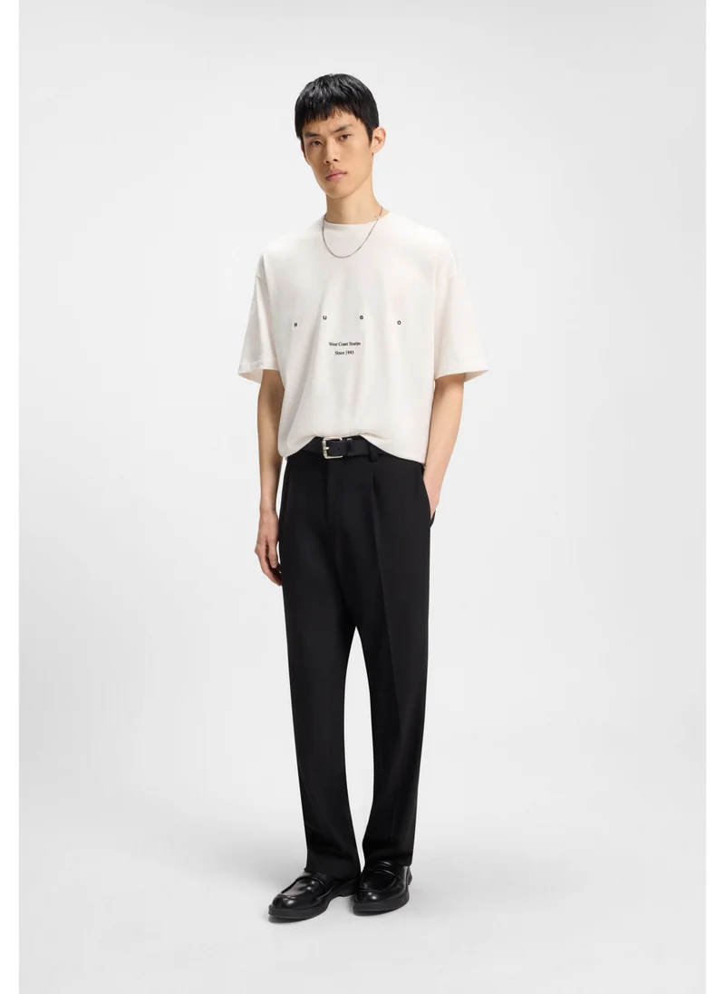 HUGO Cotton-jersey T-shirt with LA artwork