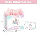 Laidans 13 Large Unicorn Birthday Gift Bag with Card and Tissue Paper for Baby Girls and Kids Birthday 13in Pink - Image 4