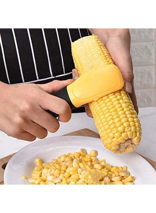 YUESUO Good Grips Corn Peeler, Corn Stripper Knife, Kitchen Corn Cob Remover Serrated Vertical Blade Remover - Image 1