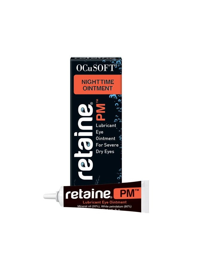 OCuSOFT - Retaine PM Nighttime Ointment - Lubricant Eye Ointment for Overnight Dry Eye Comfort - Cools and Soothes Irritated Eyes - 5g Tube - Image 1