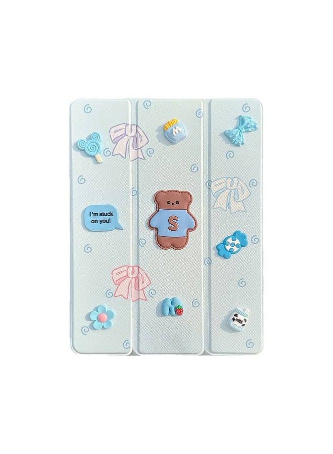 GREEN LION iPad Pro 13" 2024 Kids Leather Case, Lightweight Design, Drop Protection & Anti Scratch, Pencil Holder, Stable Multi-Stand, Premium Material, Auto Wake up - Blue - Image 1