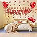 Baolaiballoon I Love You Balloons and Red Heart Balloons with Heart Hanging Decor for Valentine Decorations Proposal Wedding Party Supplies - Image 2