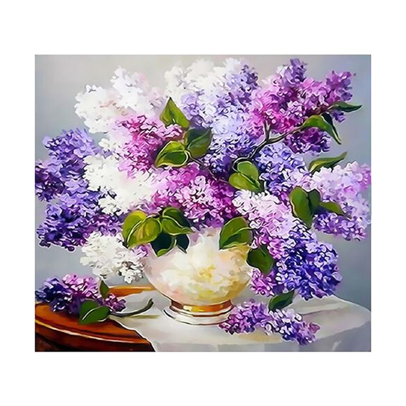 16 × 20 بوصة، مجموعة لوحة زيتية مُصنوعة بنفسك على قماش، بالرسم حسب الأرقام، بنقوش زهري، للبالغين والأطفال المبتدئين، عمل يدوي، لزينة جدار المنزل، هدية - Image 1