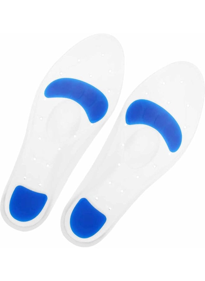 silvercnc 1pair Arch Support Insoles for Women, Silicone Gel Orthotic Inserts for Relieve Plantar Fasciitis Pain 4size Optional(4142) 