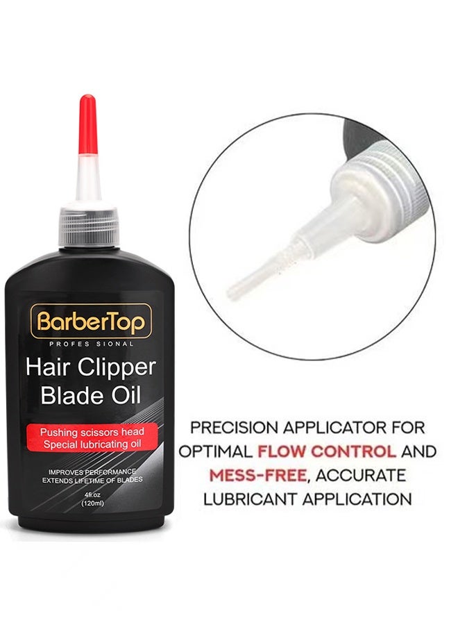 BarberTop Hair Clipper Blade Oil, Lubricant For Clippers & Trimmers, Rust Prevention & Blade Care, Enhances Performance & Longevity, For Clippers, Trimmers, Groomers, Rust Prevention 120ml - Image 5