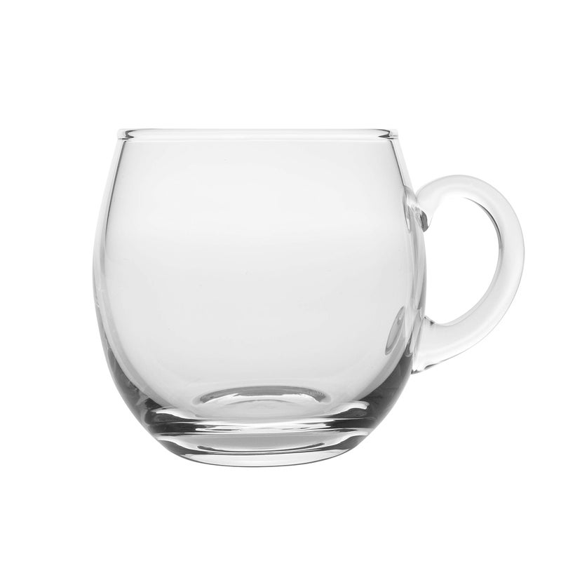 Barski  European Quality  Handmade Glass  Set of 4  Punch Cups With Handle  Each Cup is 12 oz