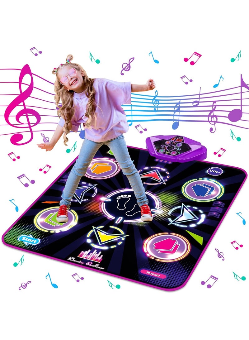 Altheqa Dance Mat for Kids, Adjustable Volume, Built-in Music, 5 Game Modes, Dancing Game Pad for 3 4 5 6 7 8+ Year Old Girls Boys, Dance Toys Gifts, Perfect Xmas Birthday Gift - Image 1