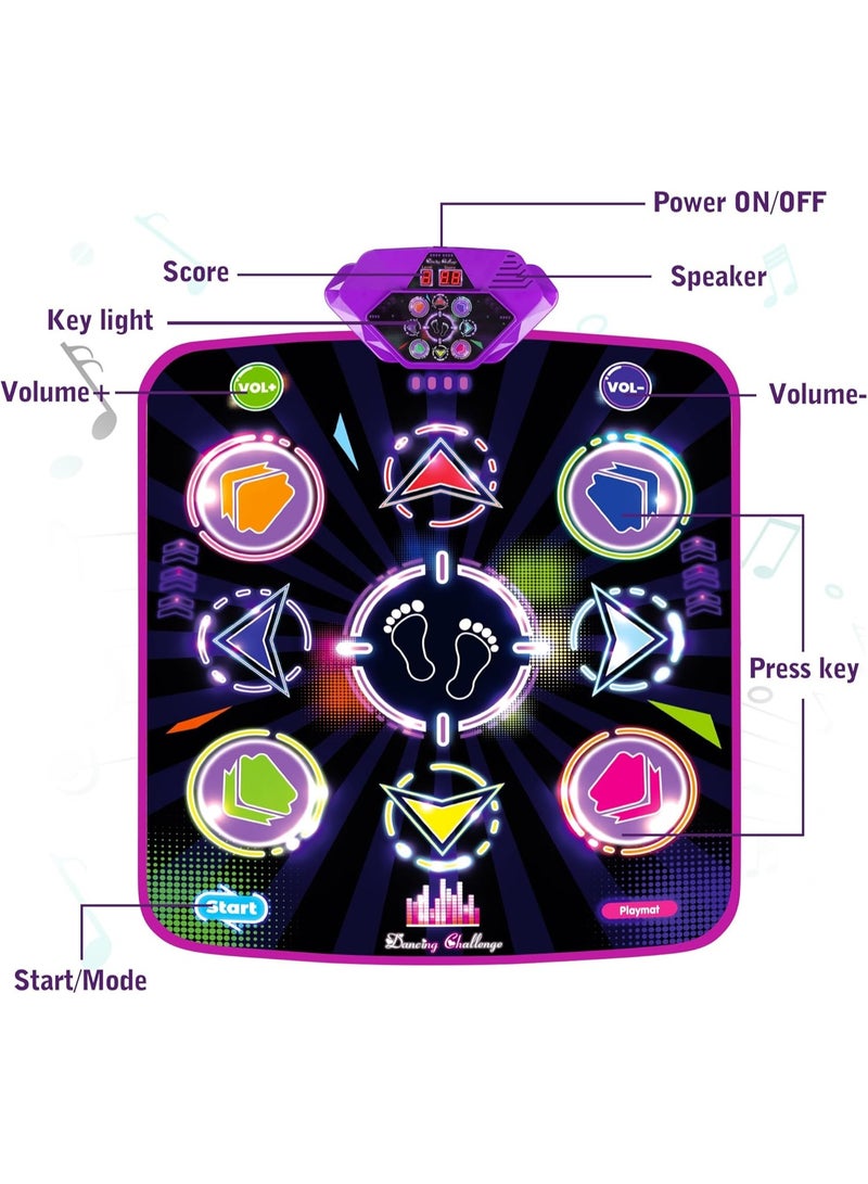 Altheqa Dance Mat for Kids, Adjustable Volume, Built-in Music, 5 Game Modes, Dancing Game Pad for 3 4 5 6 7 8+ Year Old Girls Boys, Dance Toys Gifts, Perfect Xmas Birthday Gift - Image 3