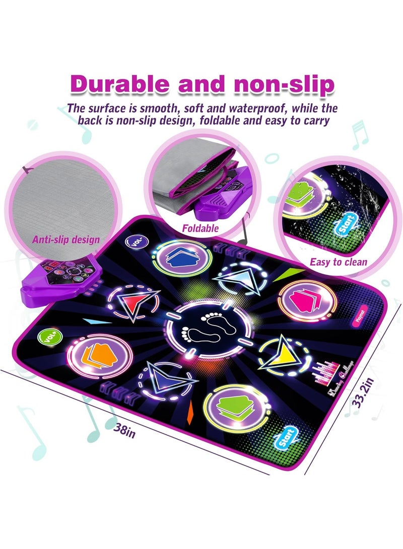 Altheqa Dance Mat for Kids, Adjustable Volume, Built-in Music, 5 Game Modes, Dancing Game Pad for 3 4 5 6 7 8+ Year Old Girls Boys, Dance Toys Gifts, Perfect Xmas Birthday Gift - Image 2