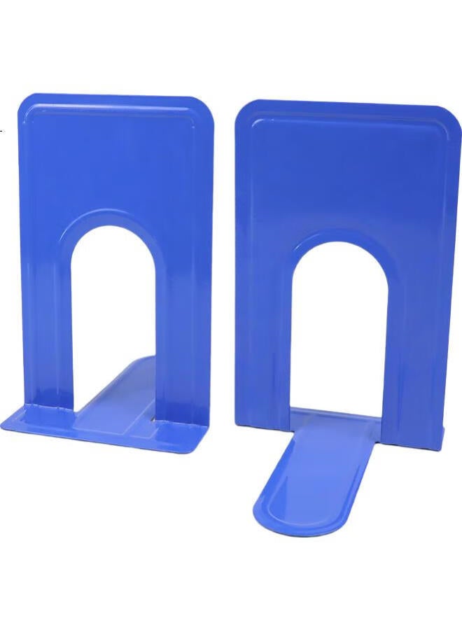 Befon Deyin 6.6-Inch (16.8Cm High) Metal Bookend, Book Stand Clip 3570, Book Holder, Metal Book Stop, Blue, 2 Pieces/Set - Image 1