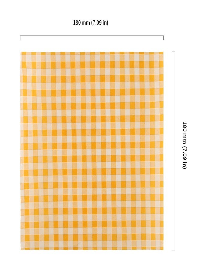 HOIGON 1000 Pcs 7 x 7 Inch Wax Paper Sheets, Greaseproof Parchment Sheets Deli Paper Wrappers, Yellow and Purple Checkered Food Basket Liners for Sandwich Hamburger Bread - Image 2