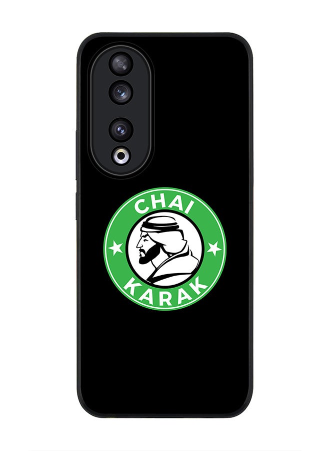 Stylizedd Rugged Black edge case for Honor 90 5G, Slim fit Soft Case Flexible Rubber Edges Anti Drop TPU Gel Thin Cover -  Chai Karak - Image 1