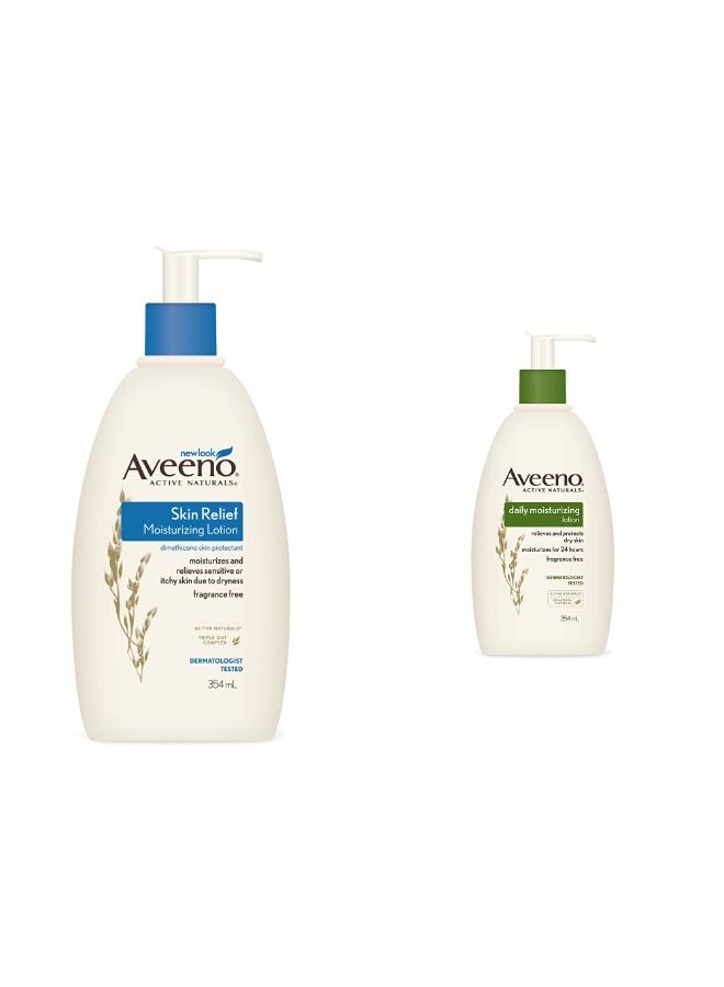Aveeno Skin Relief Moisturizing Lotion, 354 ml And Daily Moisturizing Lotion, 354 ml - Image 1