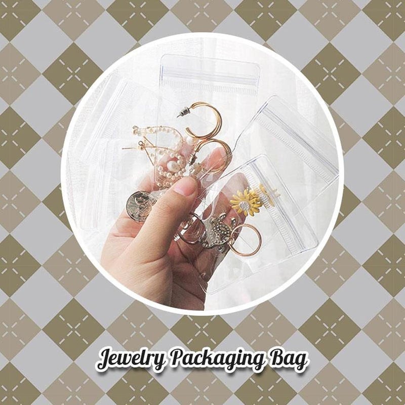 klarako Transparent Jewelry Storage Book, antioxidation jewellery storage organiser bag, Reclosable Pvc Ziplock Package Bag for Jewellery Rings Earrings (A+10pcs sealed bags) - Image 4