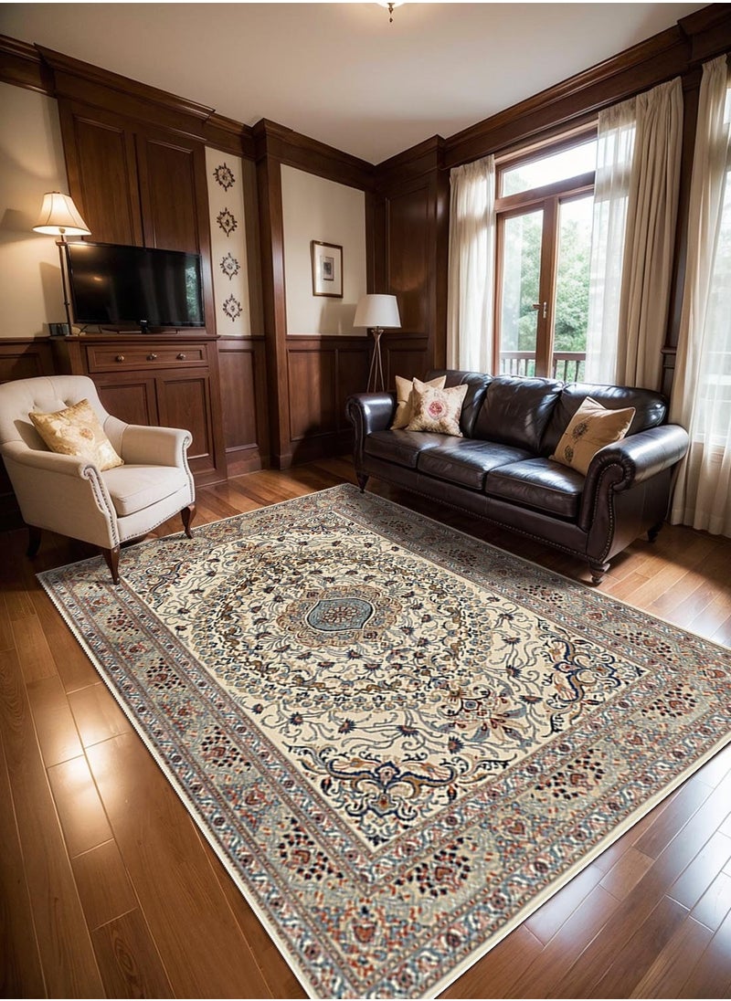 EqiEch - Sofa Carpet, Modern Style Living Room Rugs, Soft Floor Mats, Carpet Pads, Non-Slip Sofa Rugs, Washable Living Room Rugs, Persian Ethnic Style, Multiple Sizes - Image 1