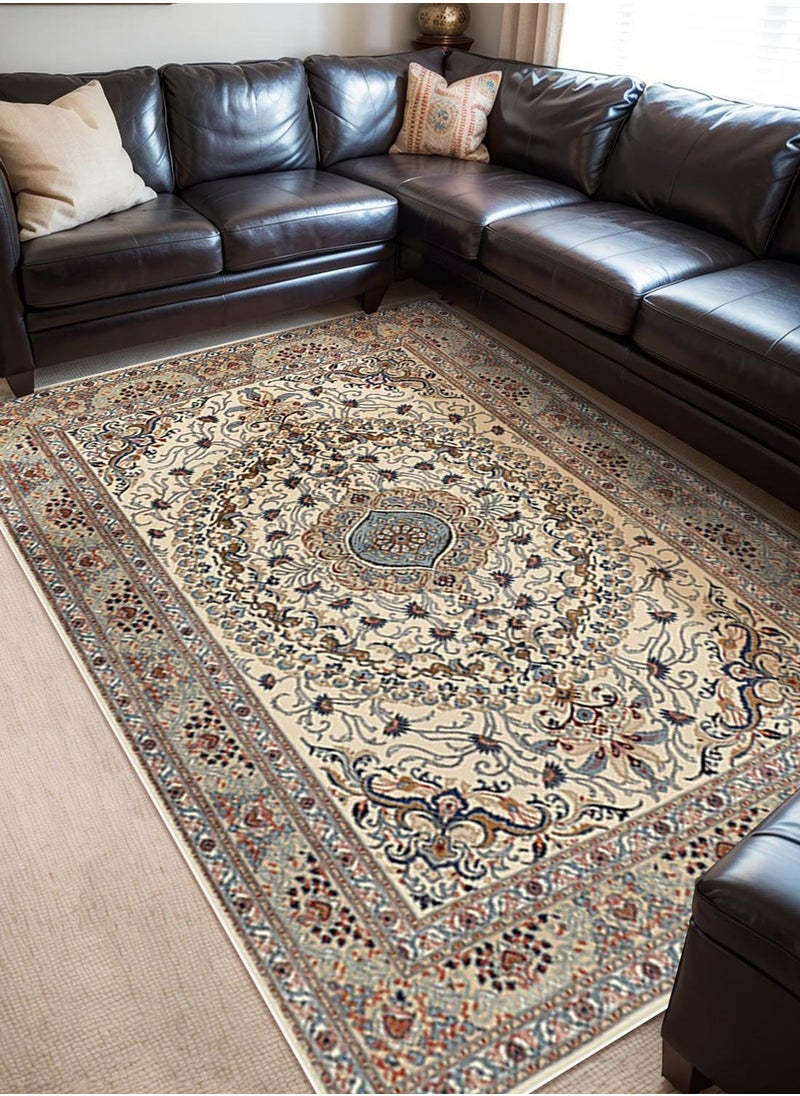 EqiEch - Sofa Carpet, Modern Style Living Room Rugs, Soft Floor Mats, Carpet Pads, Non-Slip Sofa Rugs, Washable Living Room Rugs, Persian Ethnic Style, Multiple Sizes - Image 1