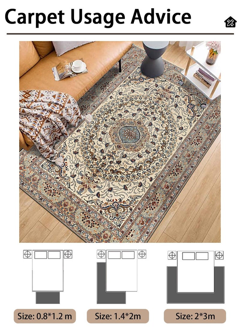 EqiEch - Sofa Carpet, Modern Style Living Room Rugs, Soft Floor Mats, Carpet Pads, Non-Slip Sofa Rugs, Washable Living Room Rugs, Persian Ethnic Style, Multiple Sizes - Image 1