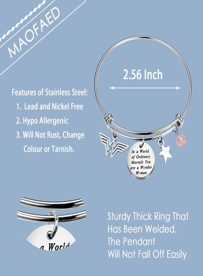 MAOFAED Feminist Gifts, Girl Power Prince Gifts, Inspirational Bracelet for Women Girlfriend Wife Mom, Mother's Day Merchandise - Image 2