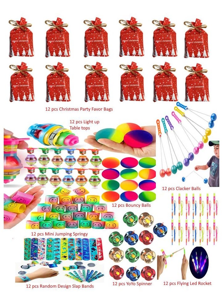 JOLLITY LLC Christmas Party Favor Bags Small Toys For Girls and Boys Socks Pinata Fillers School Give aways 96 pcs - Image 1
