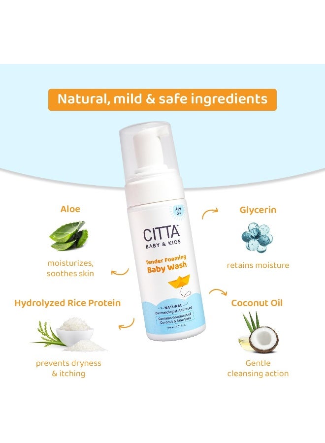 CITTA CITTA’s Tender Foaming Baby Wash with Coconut & Aloe vera - Image 3