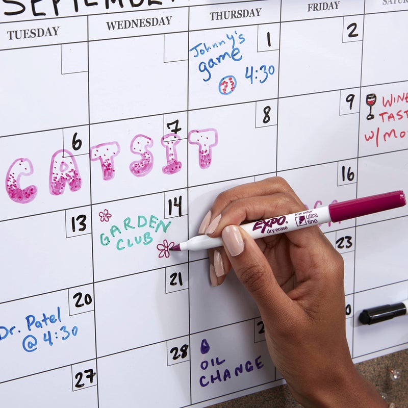 Expo EXPO Low Odor Dry Erase Markers, Ultra-Fine Tip, Assorted Colors, 8 Count  - Image 5