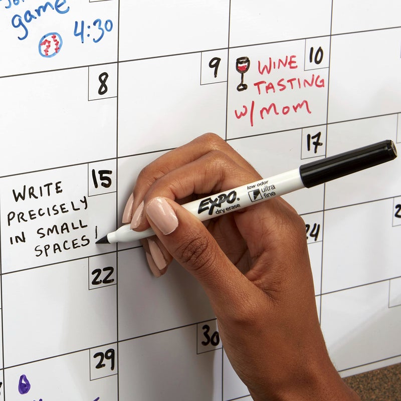 Expo EXPO Low Odor Dry Erase Markers, Ultra-Fine Tip, Assorted Colors, 8 Count  - Image 4