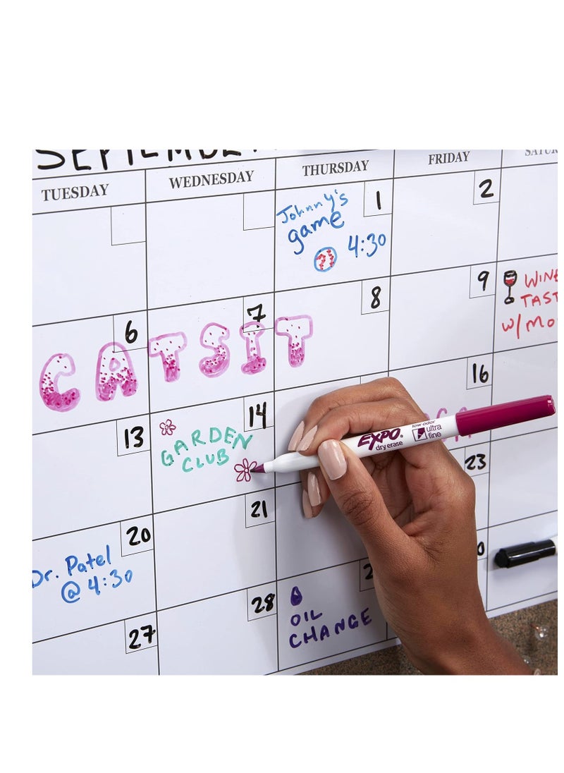 Expo EXPO Low Odor Dry Erase Markers, Ultra-Fine Tip, Assorted Colors, 8 Count  - Image 5
