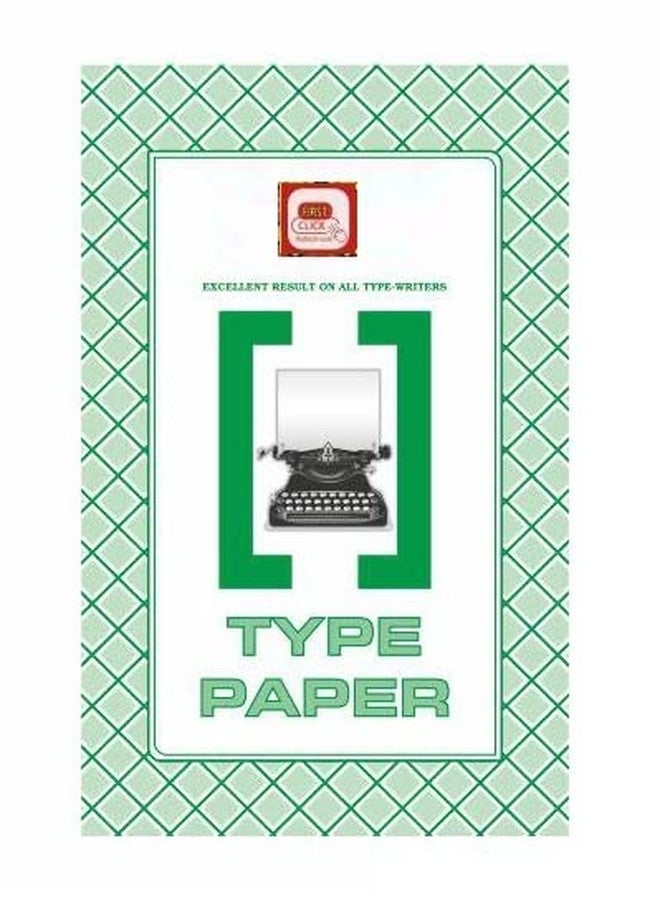 FIRST CLICK Typing Paper Type Papers Full Scap Size Paper For Use In Typewriters Pack of 400 Sheets 50 gsm Size 20 X32 cm - Image 1