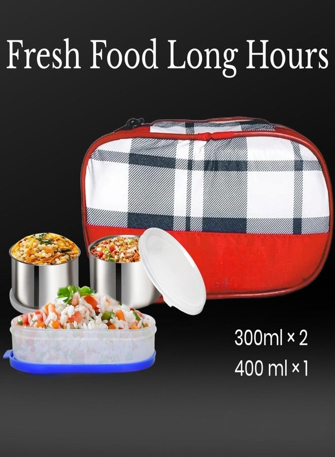 Decobuy Best Stainless Steel Tiffin, 3 Boxes with Lunch Bag | Airtight Leak Proof Food Meal Box for Office Men, Women, School boy, Girl (3 Layer, Big) - Image 5
