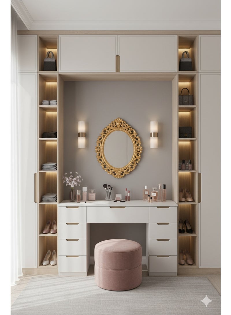 ماركة غير محددة مرآة أنيقة بإطار فخم تضيف لمسة راقية للمكان 72×57 سم - Image 1