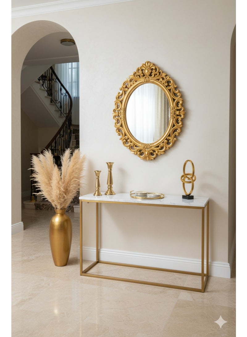 ماركة غير محددة مرآة أنيقة بإطار فخم تضيف لمسة راقية للمكان 72×57 سم - Image 2