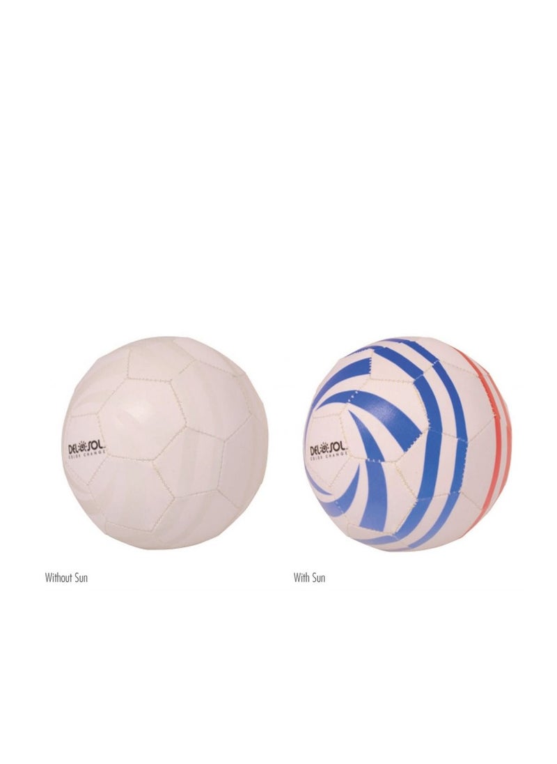 Del Sol Color Change DelSol  Mini Soccer Ball Perfect For Hot Days  Color Changing Custom Design Fun for the Entire Family  Blue and Red Stripes Appear When the Ball is Exposed to Sunlight  1 Pc  - Image 4