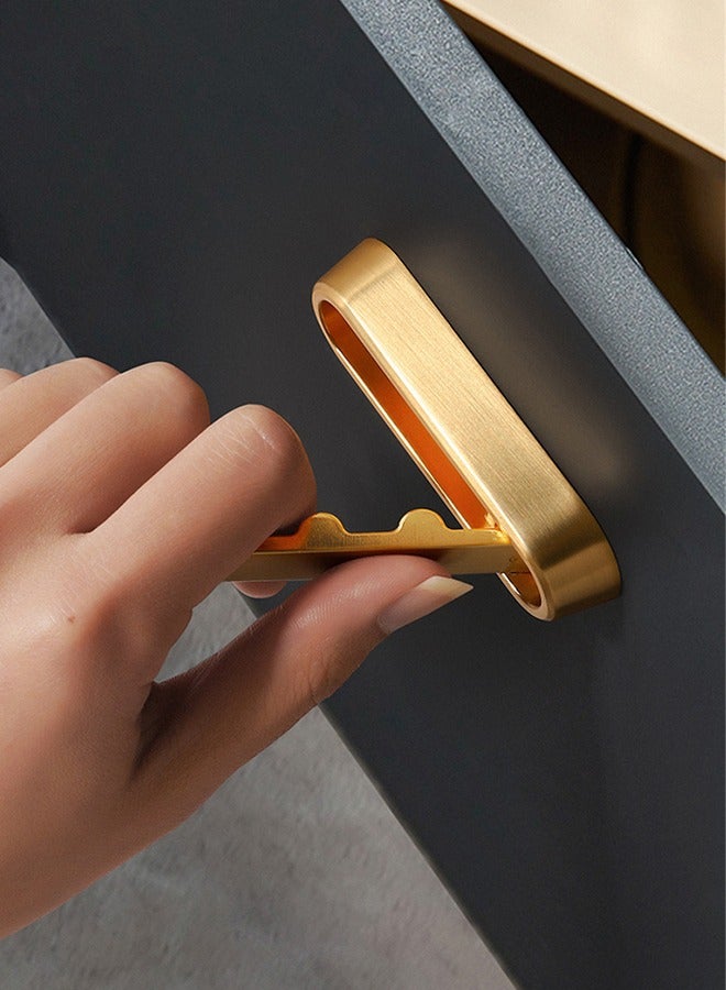 Gold Foldable Wall Hook Foldable Invisible Hook Heavy Zinc Alloy Bathroom Wall Hook Retractable Heavy  Duty Wall Hooks Metal Foldable Hooks Wall Mount for Closet Scarf Hat Robe Key Bags Purse Bag  Bathroom Kitchen Bedroom