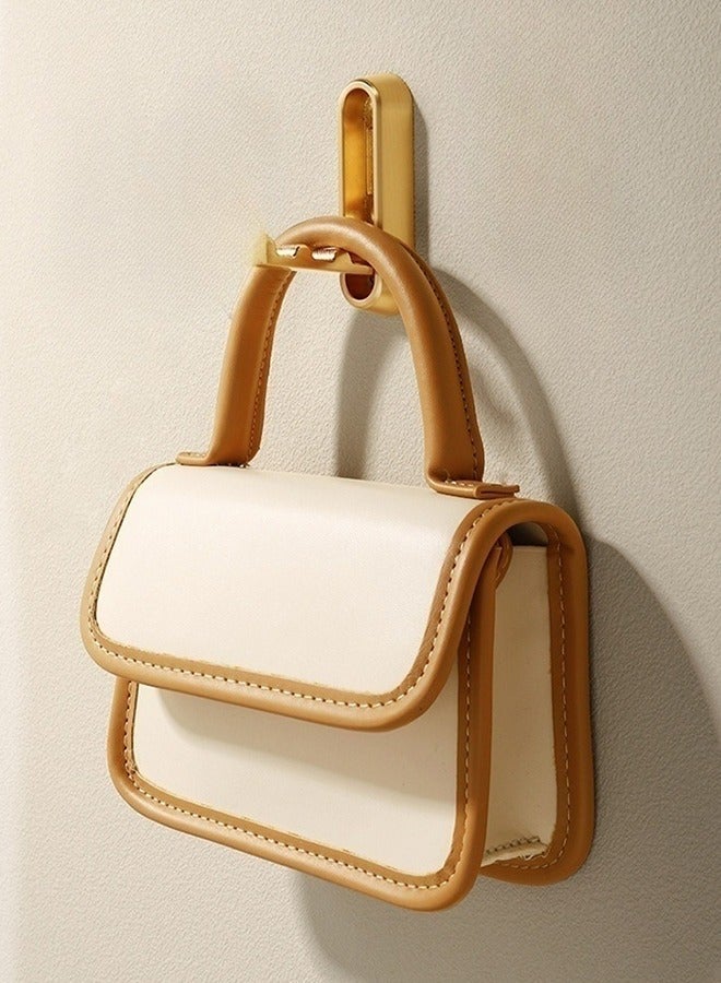 Warme  1PCS Folding Coat Hooks, Foldable Golden Wall Hooks Heavy Duty Foldable Hook Bathroom Towel Hooks Robe Hooks Wall Mounted for Hanging Coat Towels Clothes Hat Bags Keys - Image 3