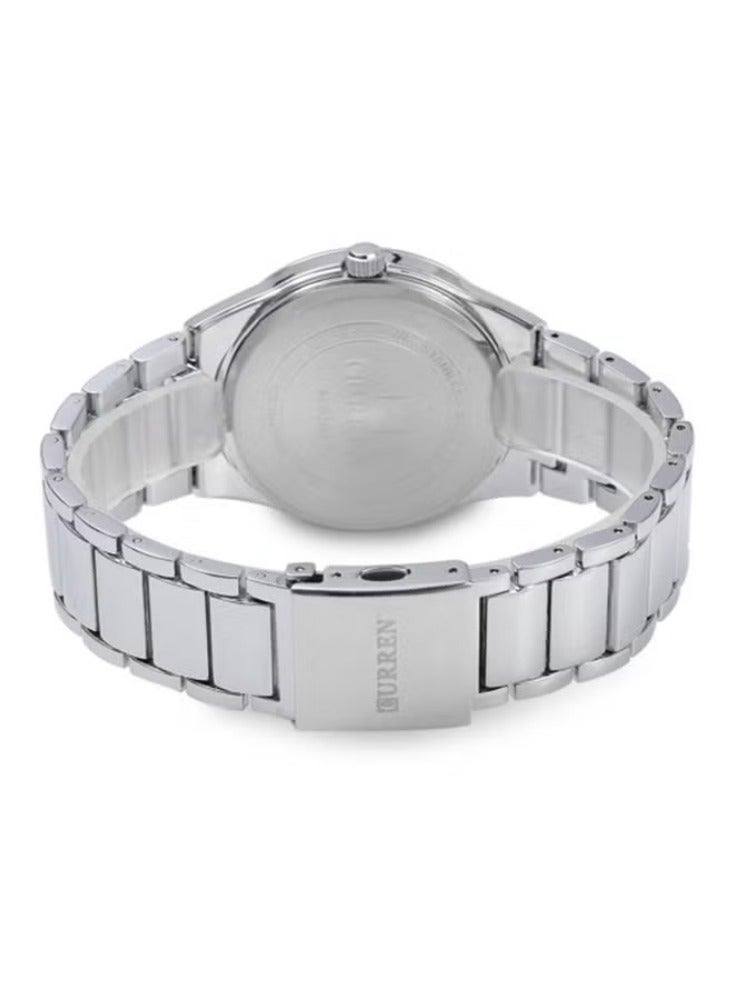 CURREN Men's Water Resistant Analog Watch 8106 - 40 mm - Silver - Image 2