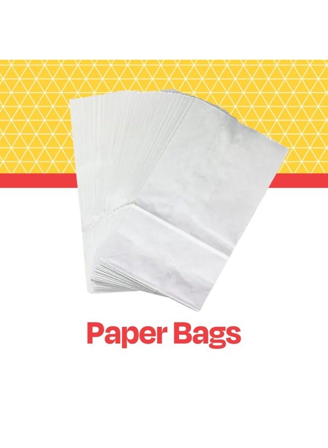 School Smart Pavilia Flat Bottom Paper Bags - 6 x 11 - Pack of 100 - White - Image 5