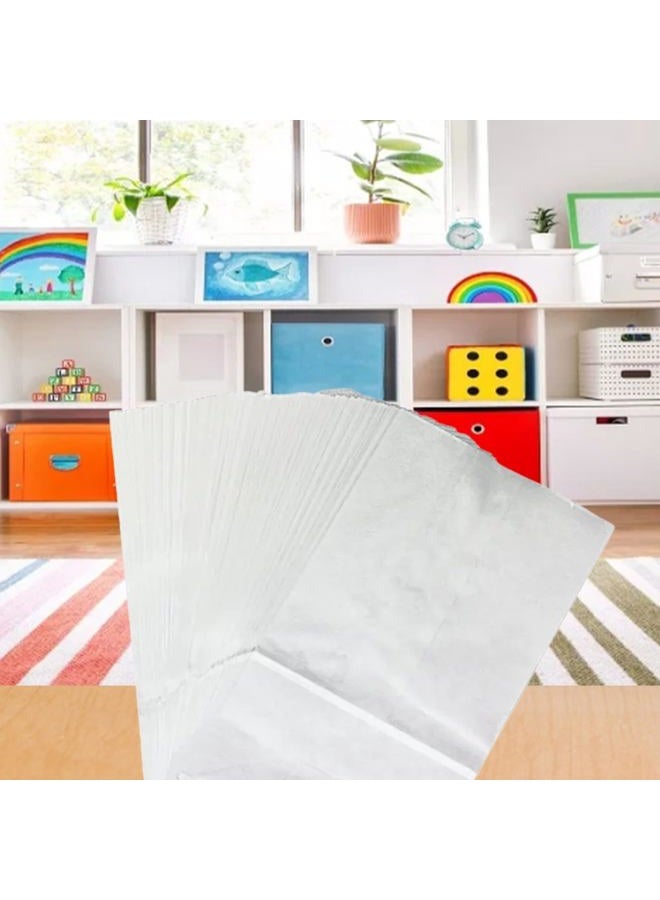 School Smart Pavilia Flat Bottom Paper Bags - 6 x 11 - Pack of 100 - White - Image 4