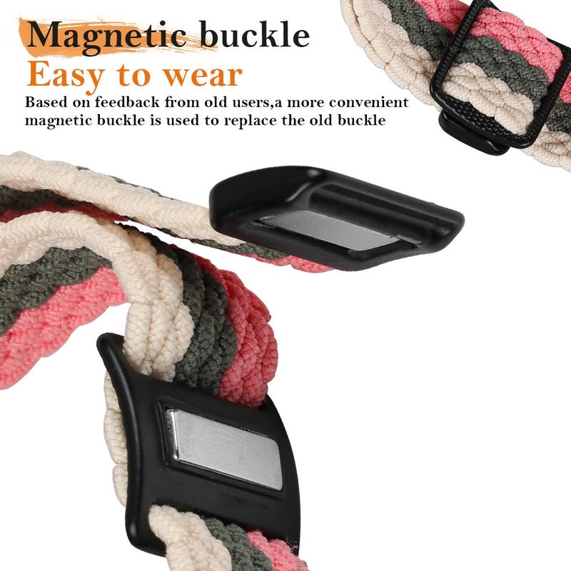 إيروريكس لساعة Apple Watch 42 مم / 41 مم / 40 مم / 38 مم حزام ساعة مغناطيسي منسوج مطاطي (ثلاثة ألوان) - Image 3