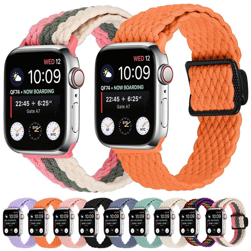 إيروريكس لساعة Apple Watch 42 مم / 41 مم / 40 مم / 38 مم حزام ساعة مغناطيسي منسوج مطاطي (ثلاثة ألوان) - Image 4